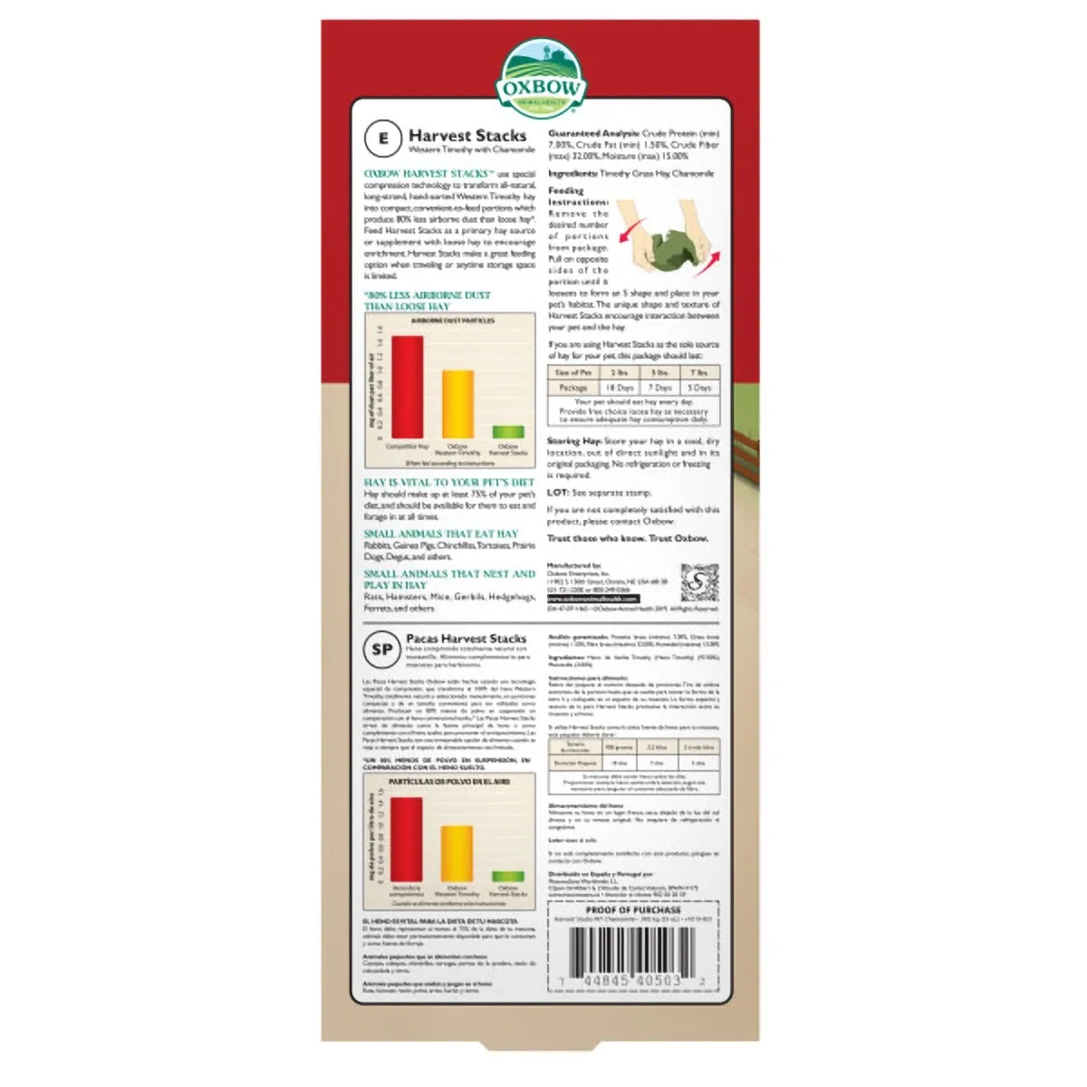 Oxbow Harvest Stacks Western Timothy Chamomile 922g