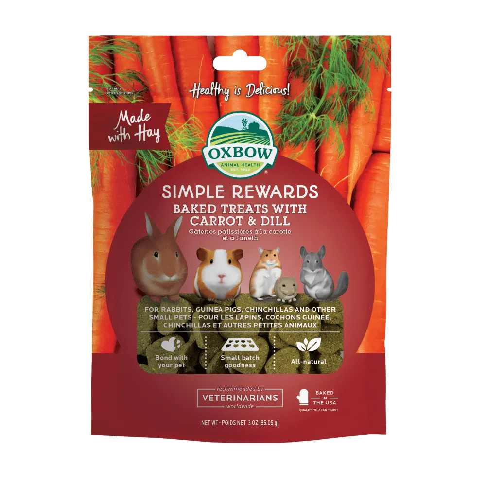 Oxbow Simple Rewards Baked Treats - Carrot & Dill