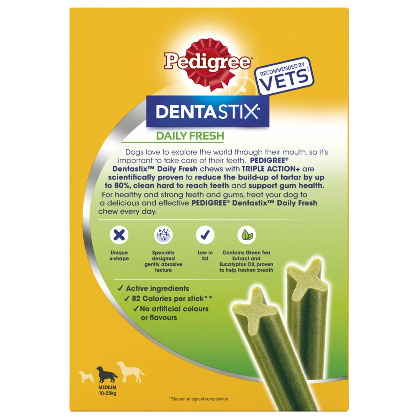 Pedigree DentaStix Fresh Medium Dog Daily Dental Sticks