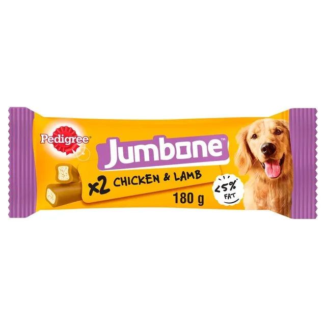 Pedigree Jumbone Medium Dog Chew Treats with Chicken & Lamb