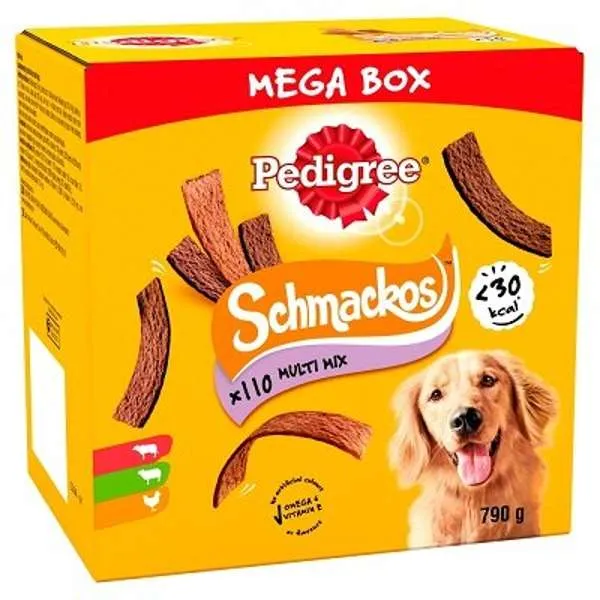 Pedigree Schmackos Meat Variety 110 Pack Mega Dog Treat Box