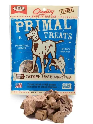 Primal Freeze Dried Turkey Liver Munchies Dog & Cat Treat 2oz