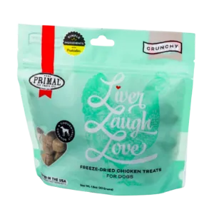 Primal Liver Laugh Love Chicken Freeze-Dried  Dog Treats 1.5 oz