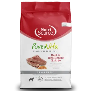 PureVita Grain-Free Beef & Lentil Dry Dog Food