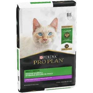 Purina Pro Plan Adult Indoor Hairball Turkey & Rice Dry Cat Food, 16lb