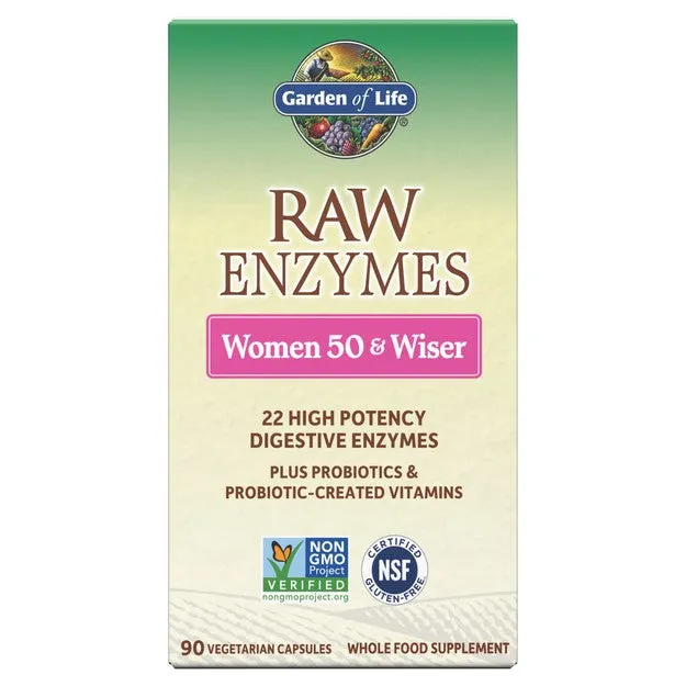 RAW Enzymes Women 50 & Wiser Digestive Health