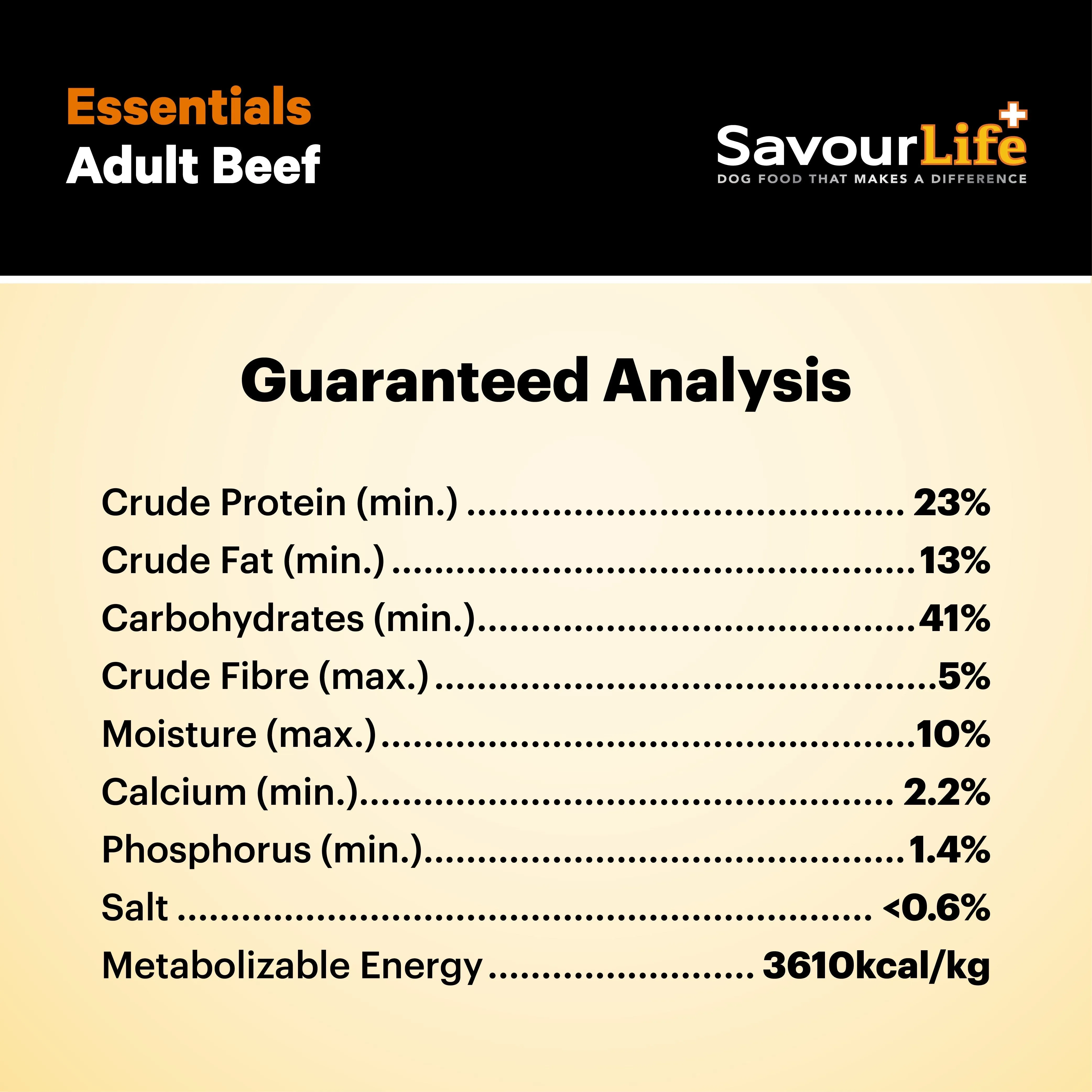 Savourlife Essentials Dry Dog Food Beef with Veggies & Brown Rice 3kg^^^