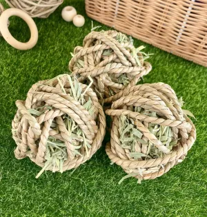 Seagrass & Hay Balls 3 pack - Nibble & Knots