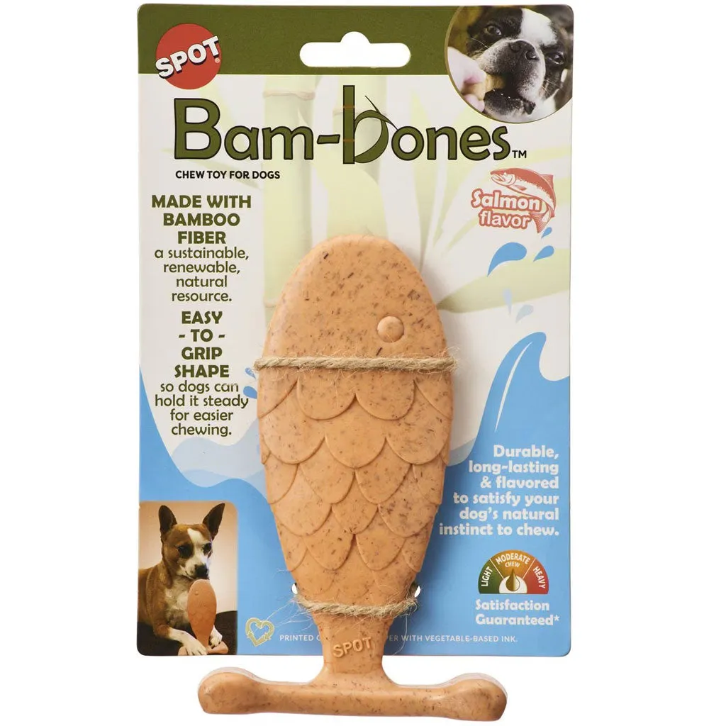 Spot Bam-Bones Fish Salmon Flavor Dog Chew Toy