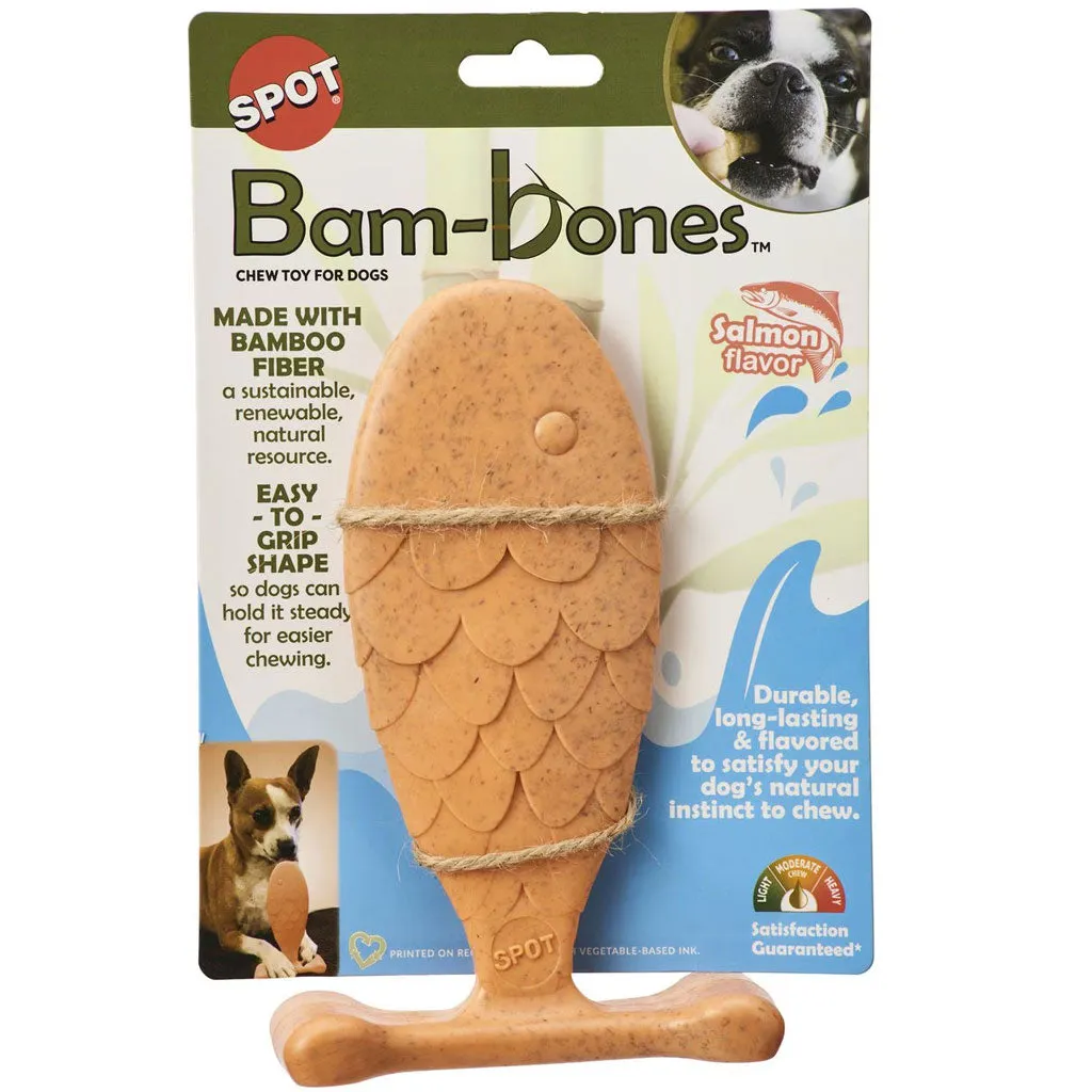 Spot Bam-Bones Fish Salmon Flavor Dog Chew Toy