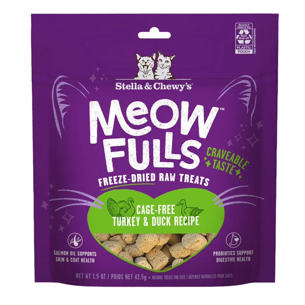 Stella & Chewy's Meowfulls Freeze Dried Turkey & Duck Cat Treats