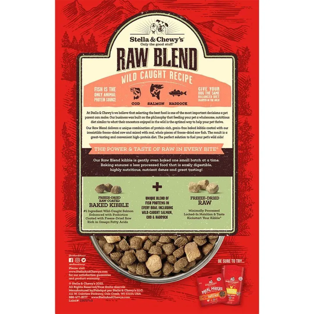 Stella and Chewy's Wild-Caught Grain-Free Raw Blend Baked Kibble Dry Dog Food