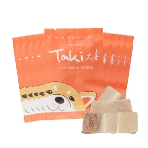 Taki Pork Cubes Grain-Free Freeze-Dried Treats For Cats & Dogs (10 Packets) 100g