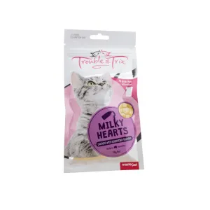 Trouble and Trix Cat Treats Milky Hearts 70g*