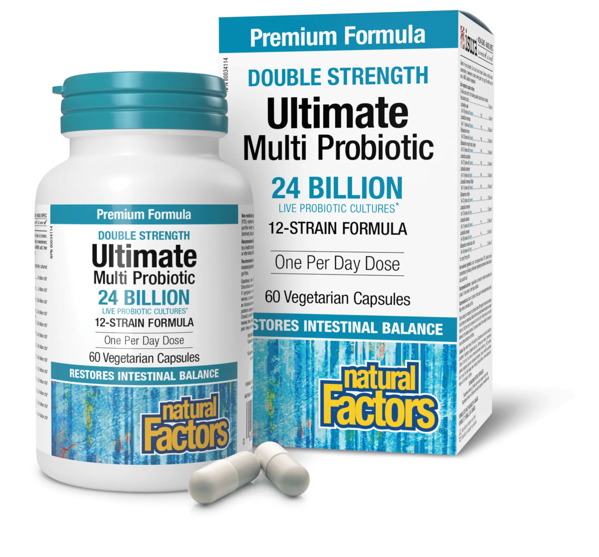 Ultimate Multi Probiotic Double Strength 24 Billion Live Probiotic Cultures