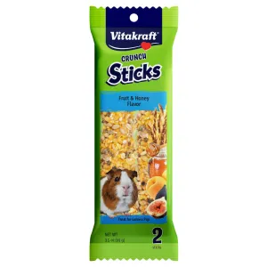 Vitakraft Crunch Sticks Fruit & Honey Flavor Treats for Guinea Pigs, 2 Sticks