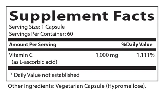 Vitamin C 1,000 mg