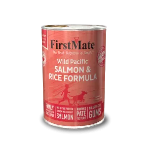 Wild Pacific Salmon & Rice Formula for Dogs, 12.2oz cans, from FirstMate Pet Foods