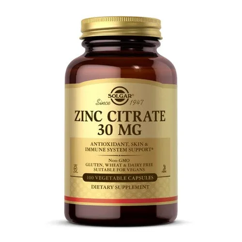 Zinc Citrate 100 V Caps By Solgar